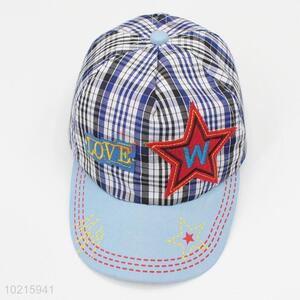 Latest Design Cute Blue Striped Star Pattern Children's Baseball Hat