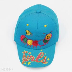 Blue Color Cartoon Caterpillar Children's Baseball Hat