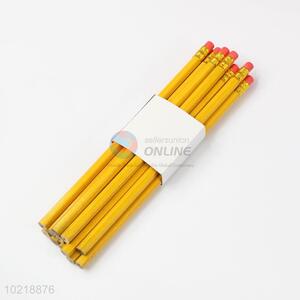 Eco-friendly Yellow Wooden Pencil for School Office
