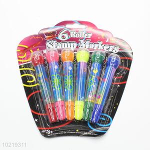 6 Roller Stamp Markers Water Color Pan