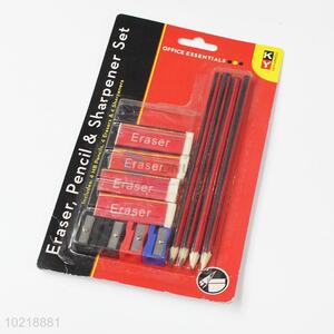 New Eraser Pencil and Sharpener Set