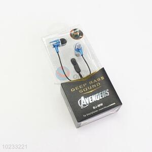 Black and Blue Color Earphone With Mic Remote Headset