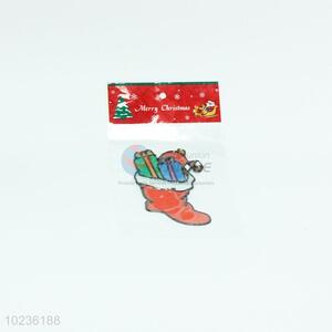 Promotional new style cool cheap shoe shape Christmas window stickers