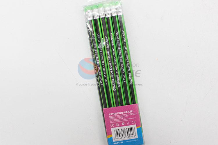 Top Quality Green Striped Drawing Sketching Pencil Wooden Pencil