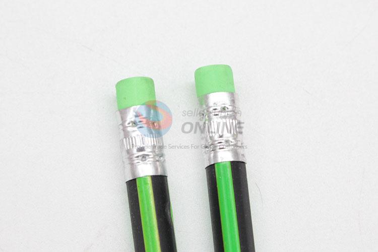 Top Quality Green Striped Drawing Sketching Pencil Wooden Pencil