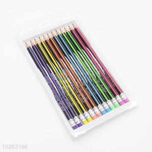 Good Quality New Design 12pcs HB Pencils Set With Red Lead