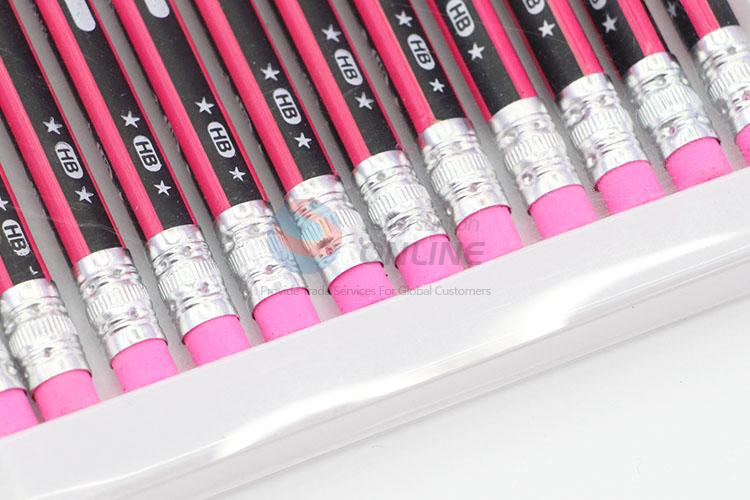New Useful 12pcs HB Pencils Set With Red Lead