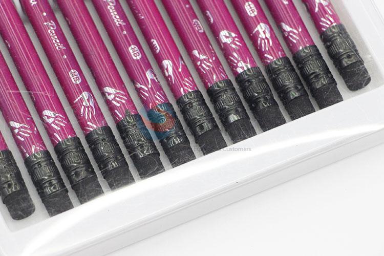 Utility and Durable 12pcs HB Pencils Set With Black Lead