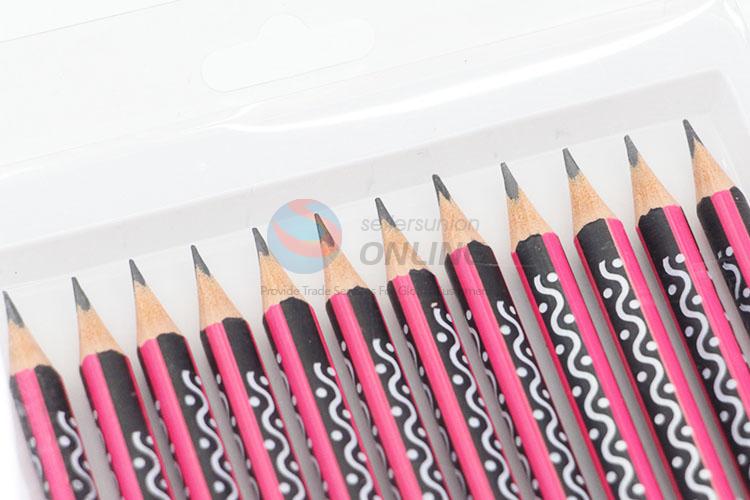 New Useful 12pcs HB Pencils Set With Red Lead