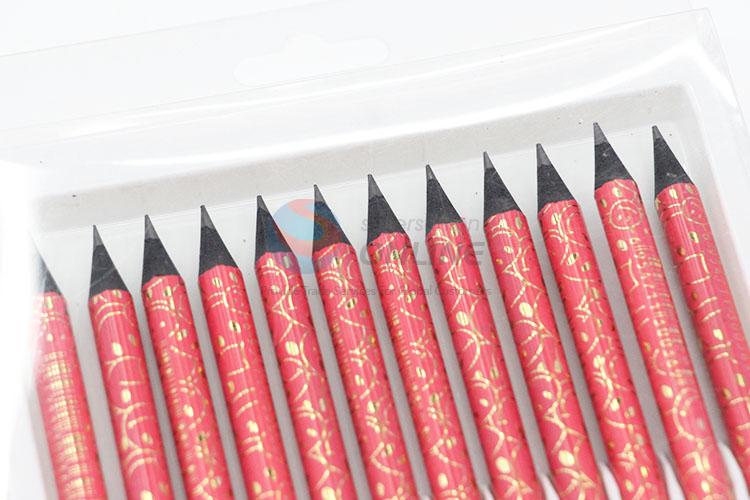 Wholesale New 12pcs HB Pencils Set With Black Lead