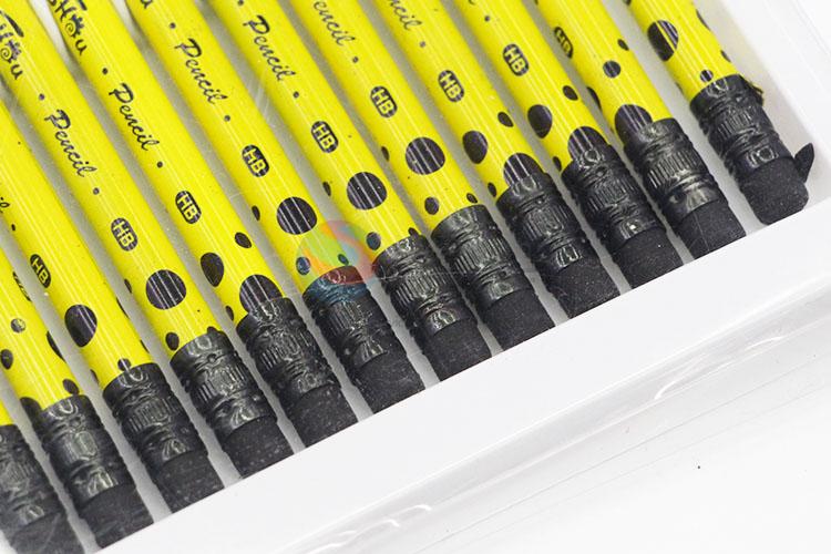 Newest 12pcs HB Pencils Set With Black Lead