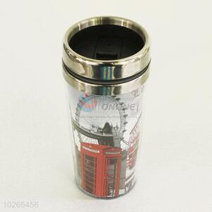 Vintage Telephone Booth Pattern 201 Stainless Steel Sport Water Cup Portable Water Bottles