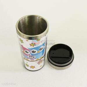 Cute Cartoon Owl Family Pattern 201 Stainless Steel Sport Water Cup Portable Water Bottles