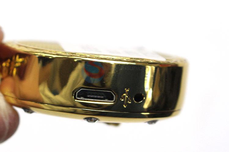 Factory Hot Sell Golden Stainless Iron USB Lighters for Sale