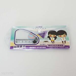 Good Sale 4 Pieces Plastic Ruler Set Student Stationery