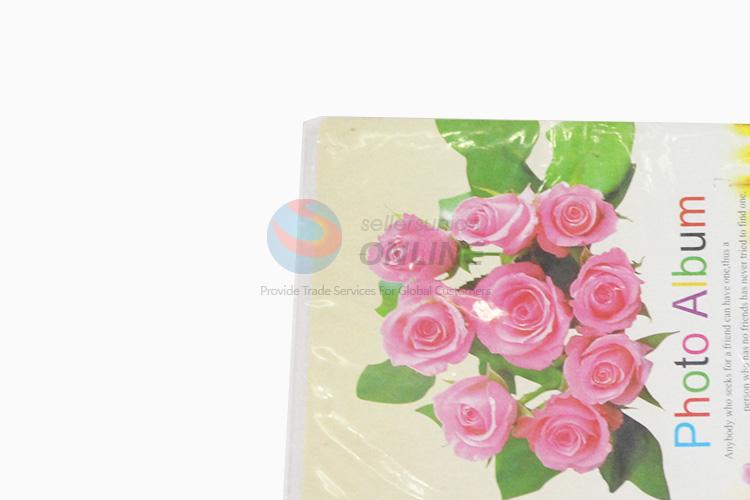 Popular design low price flower printed cover photo album