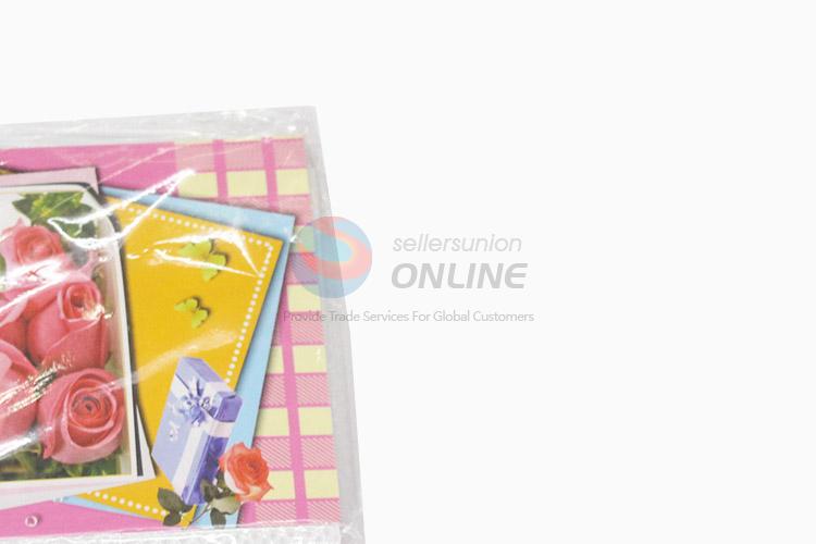 Customized cheap newest flower printed cover photo album