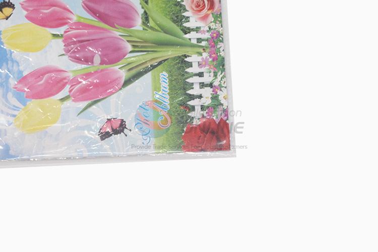 Wholesale promotional flower printed cover photo album