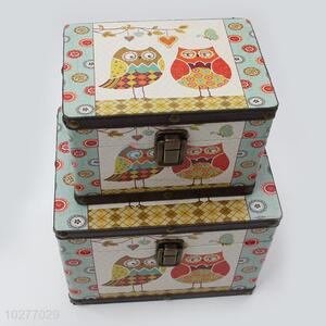 Cheap Price 2pcs Owl Pattern Storage Box