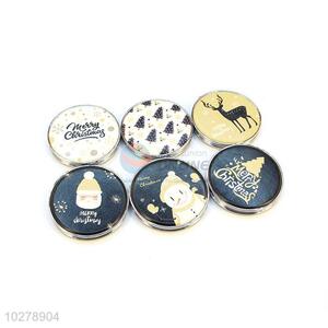High Quality Christmas Round Pocket Cosmetic Mirror for Sale