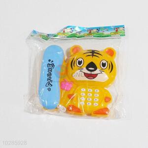 Cartoon Tiger Shaped Basics Chatter Telephone Classic Kids Pull Toy