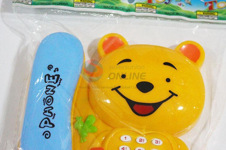 Portable Cute Cartoon Bear Shaped Children Phone Toy Early Education Toys