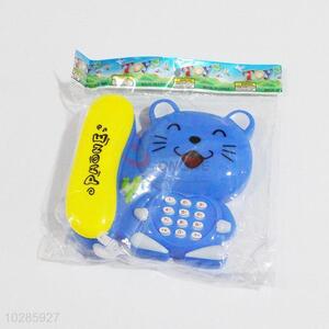 Lovely Cartoon Cat Shaped Plastic Children's Learning Fun Music Phone Toy