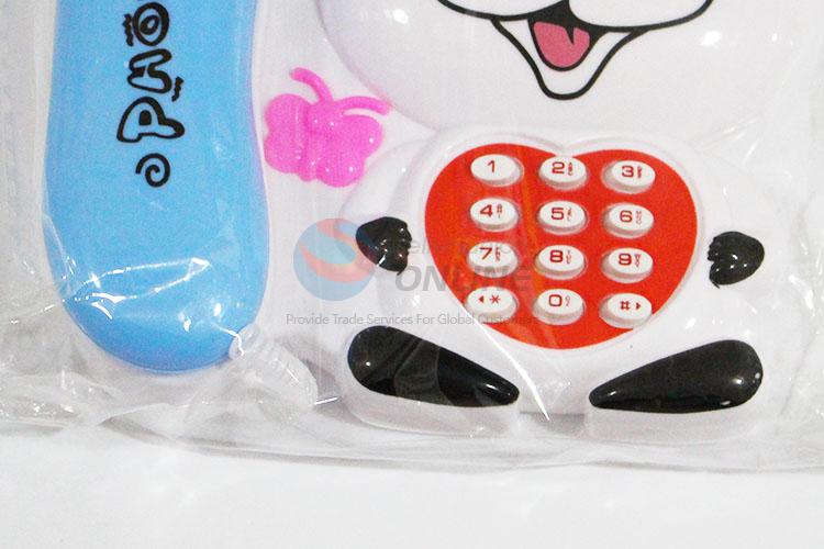 Hot Sales Cartoon Cow Shaped Mobile Phone Electric Toy for Kids