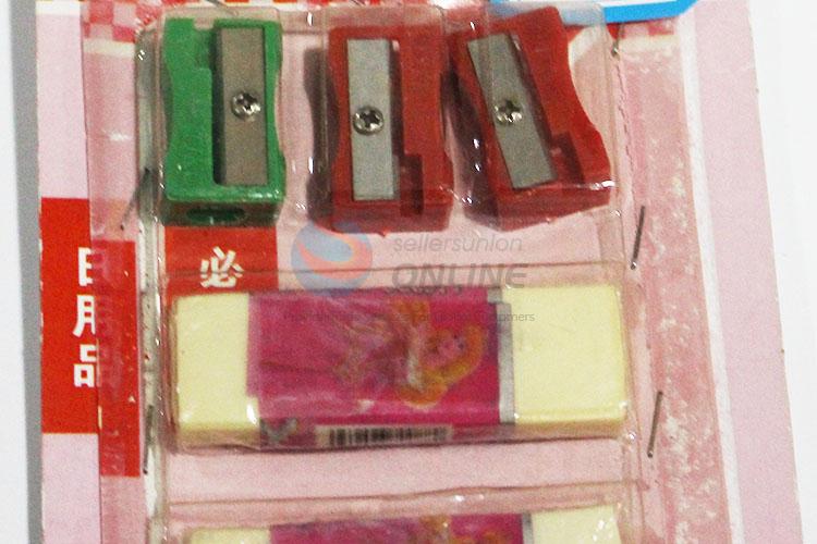 Promotional 4 Erasers and 3 Pencil Sharpeners for Students