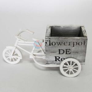 Top Sale Tricycle Wood Flowerpot