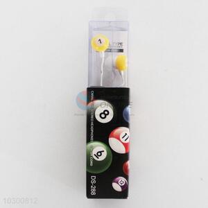 Promotional best fashionable white&yellow earphone