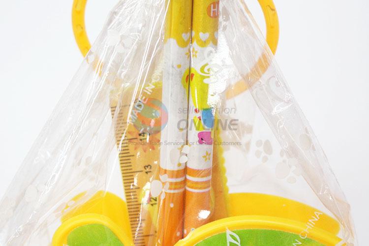 Colorful best low price pencil/ruler/pen holder stationery set