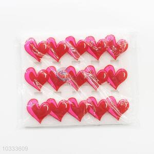 Good quality low price loving heart shape flash brooches