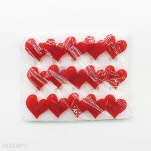 Popular low price high sales red loving heart shape flash brooches