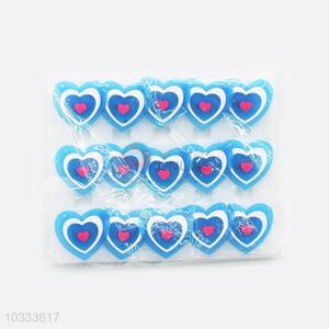 Great popular low price fashion style blue loving heart shape flash brooches