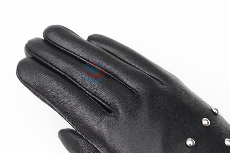 Wholesale custom women winter warm gloves with rivets