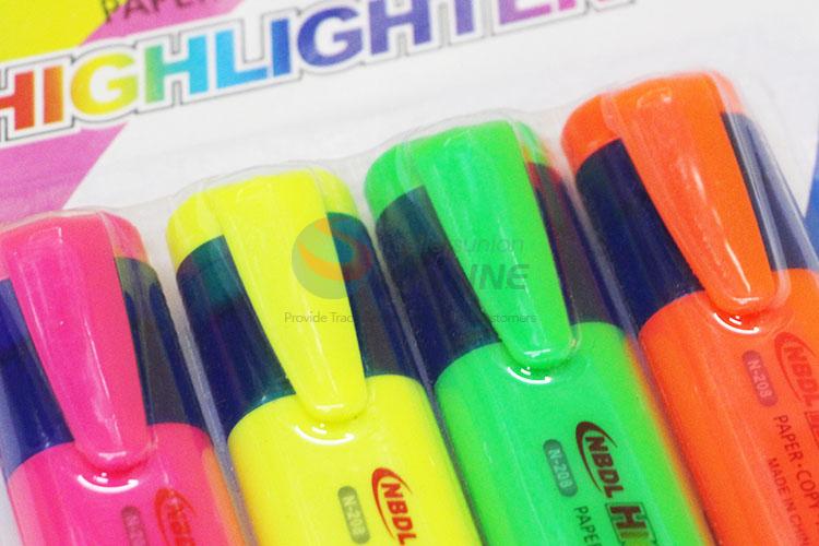 Wholesale New Product 4pcs Highlighters/Fluorescent Pens Set
