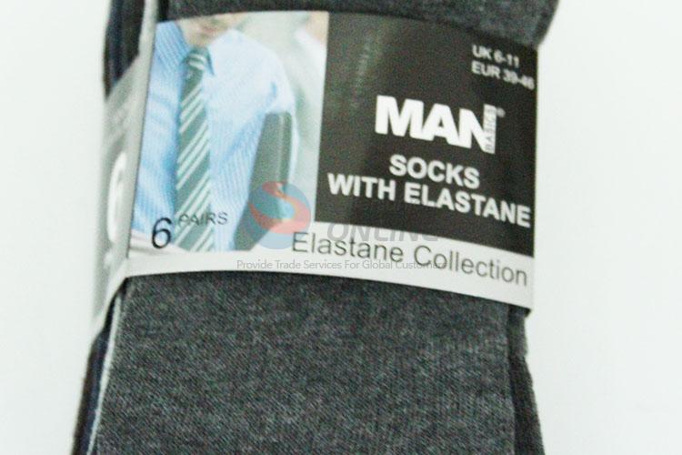 Mens 6pk Plain Assorted Socks