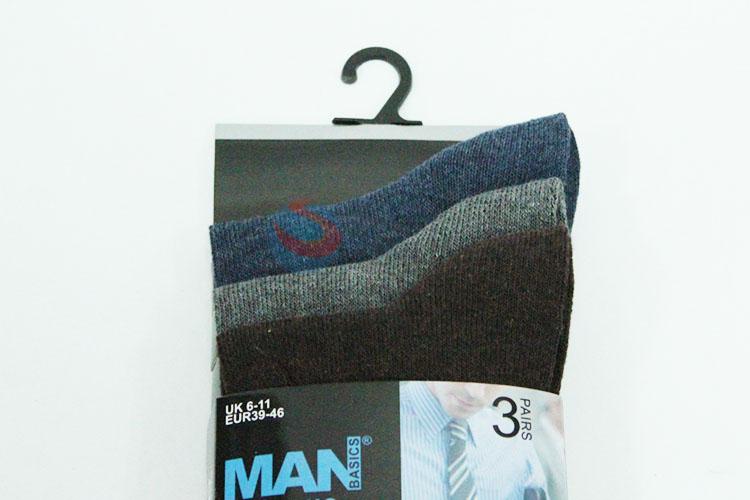 Mens 3pk Plain Assorted Socks