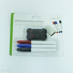 Latest Design 3pc Office White Board Marker Marking Pen with Eraser