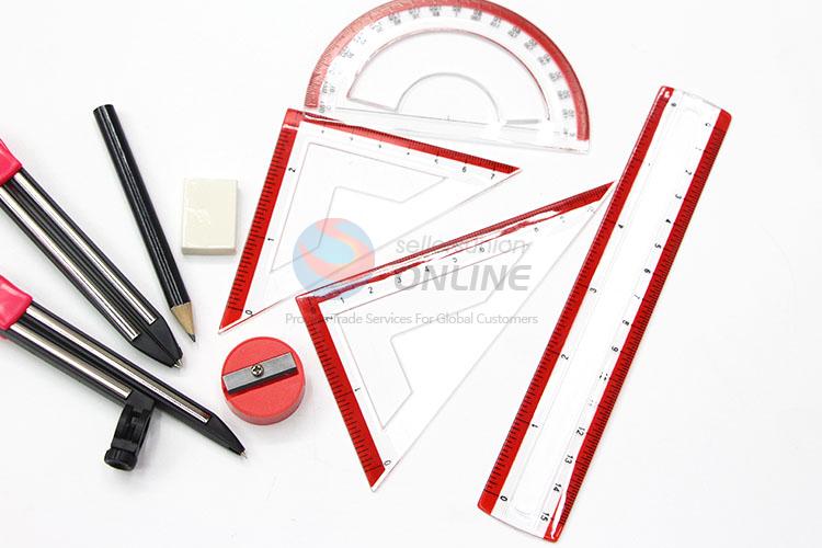 Latest Design Drawing Circles Compass with Rulers Set/ Pencil/ Eraaser/ Pencil Sharpener