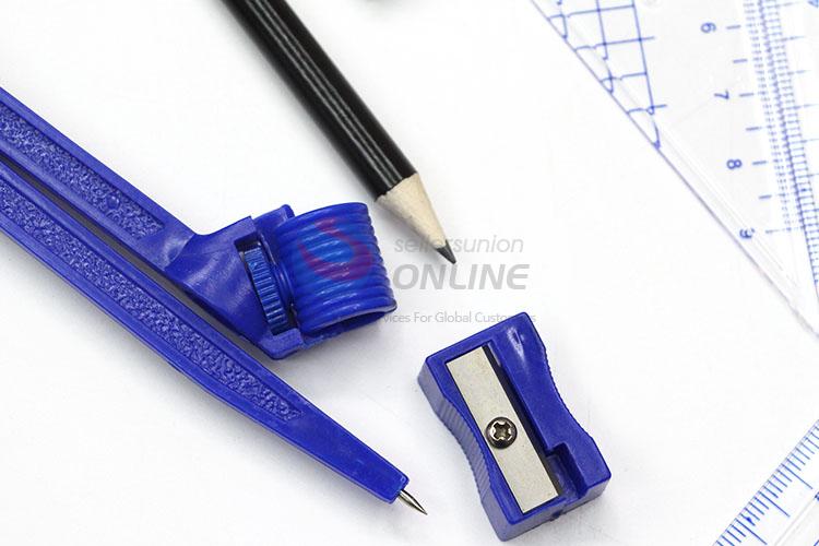 Wholesale Drawing Circles Compass with Rulers Set/ Pencil/ Eraaser/ Pencil Sharpener