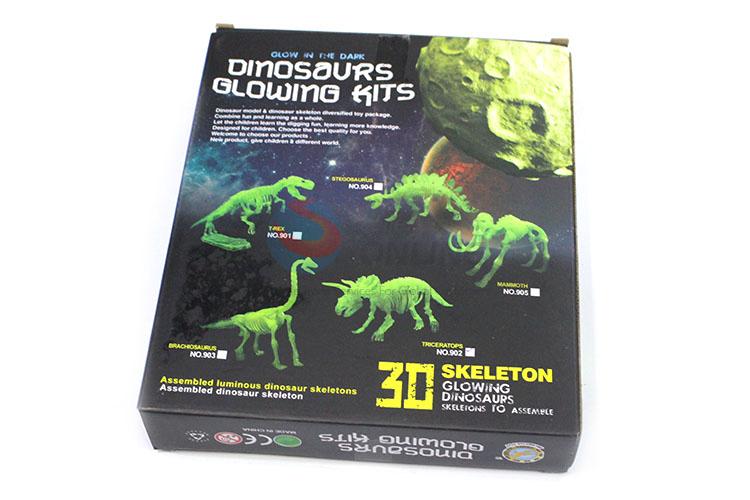 Promotional Wholesale 3D Skeleton Dinosaur Glowing Kits for Sale