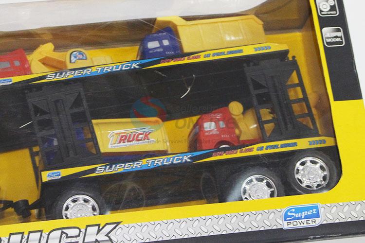 China Factory Friction Drag Head Truck Toys with Cars