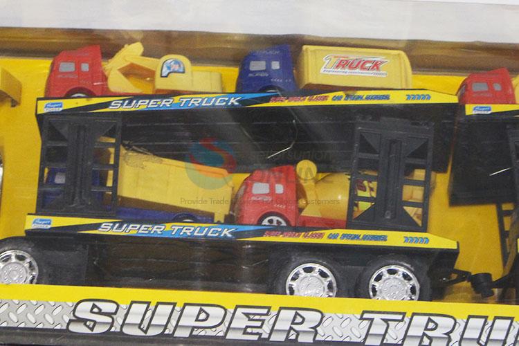 China Factory Friction Drag Head Truck Toys with Cars