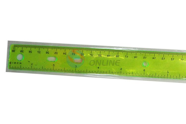 Factory Direct 30cm Green Plastic Ruler for Sale
