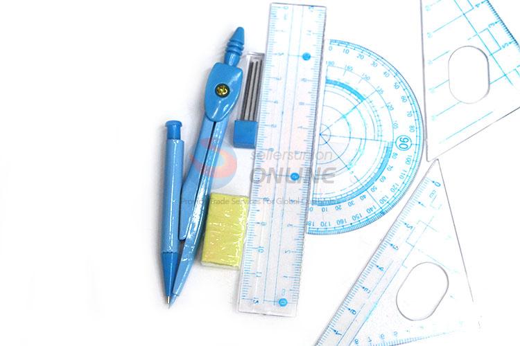 Factory High Quality Blue Compass with Ruler Set for Students