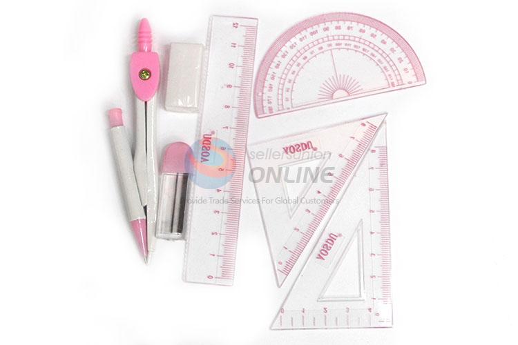 New and Hot Pink Compass with Ruler Set for Students