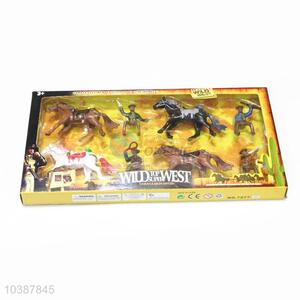 Good Factory Price Kids Toy 4pcs West Cowboy and Horse