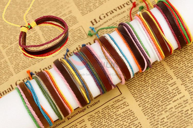 Fashion Design Colorful Leather Bracelet
